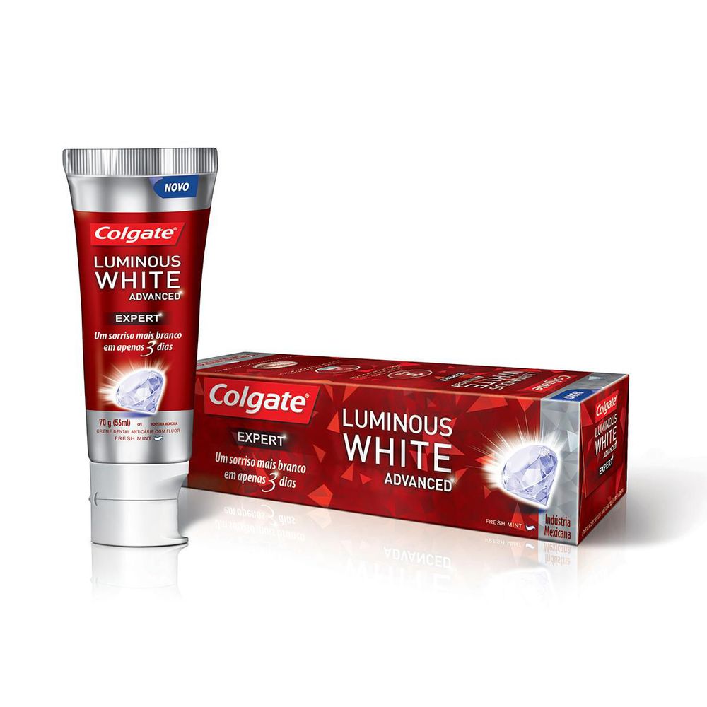 creme dental colgate luminous white advanced 70g