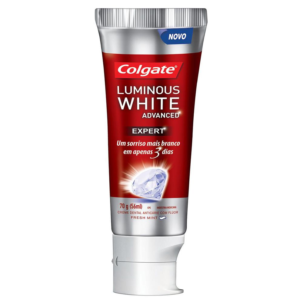 creme dental colgate luminous white advanced 70g