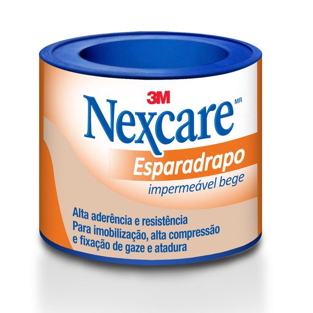 Esparadrapo Impermeável Bege 25mm x 0,9m Nexcare 1 Rolo