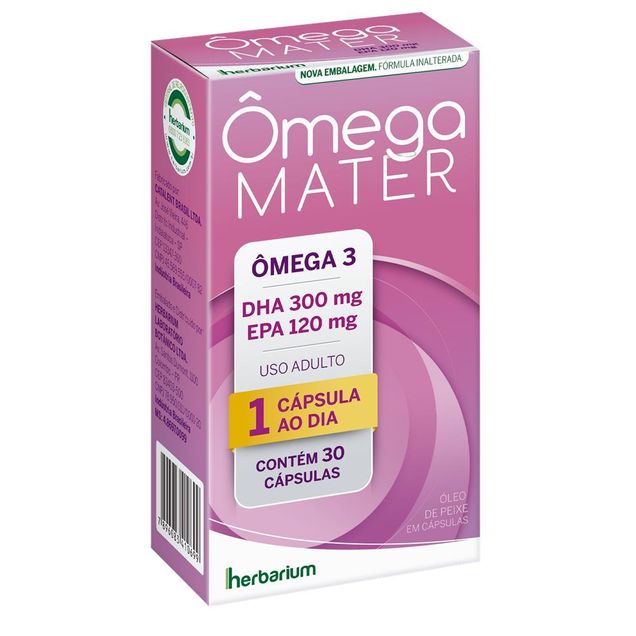Ômega Mater 300mg Dha + 120mg Epa 30 Comprimidos Farmacia Indiana