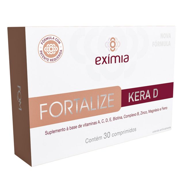 Fortalize Exímia Kera D- Suplemento Cabelos e Unhas 30 Comprimidos
