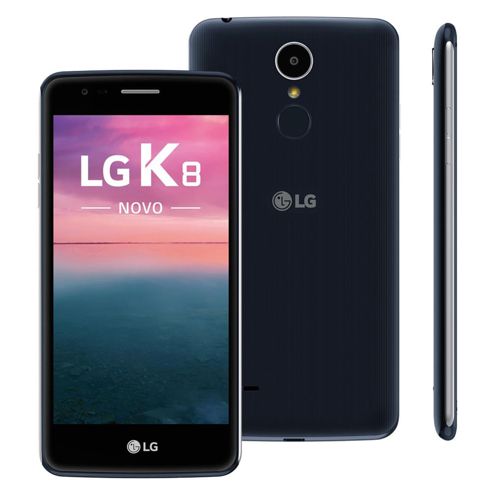 Smartphone LG K8 Dual Chip Android 6.0 Quad Core 16GB 4G Câmera 13MP Tela 5  Índigo - Farmacia Indiana
