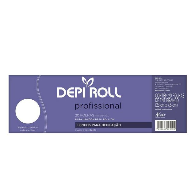Depi Roll TNT Descartável Branco - Lenço Depilatório (20 Unidades) — foto 2