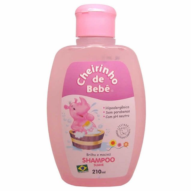 Shampoo Cheirinho de Bebê Rosa 210ml