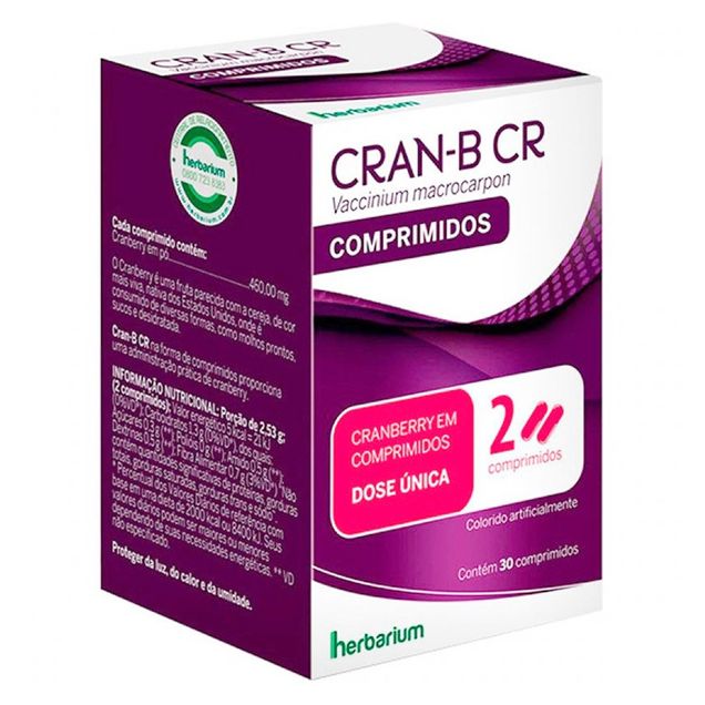 Cran-B CR Herbarium Cranberry 30 Comprimidos - Farmacia Indiana