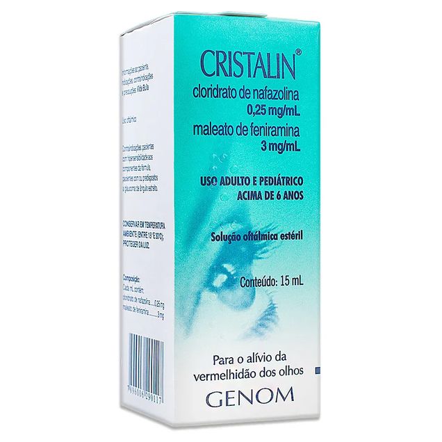 Cristalin Solução Oftalmológica 15ml União Química Genom 1 Frasco