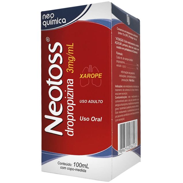 Neotoss 3Mg Xarope Adulto 100ml - Farmácia Indiana - Farmacia Indiana
