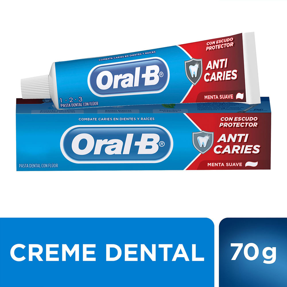 Creme Dental Oral-B Anticáries Menta Suave 70g - Farmacia Indiana