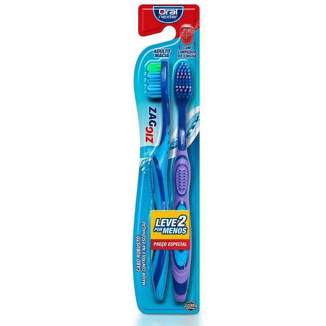Escova Dental Zig Zag Macia NEXTER 2 Unidades