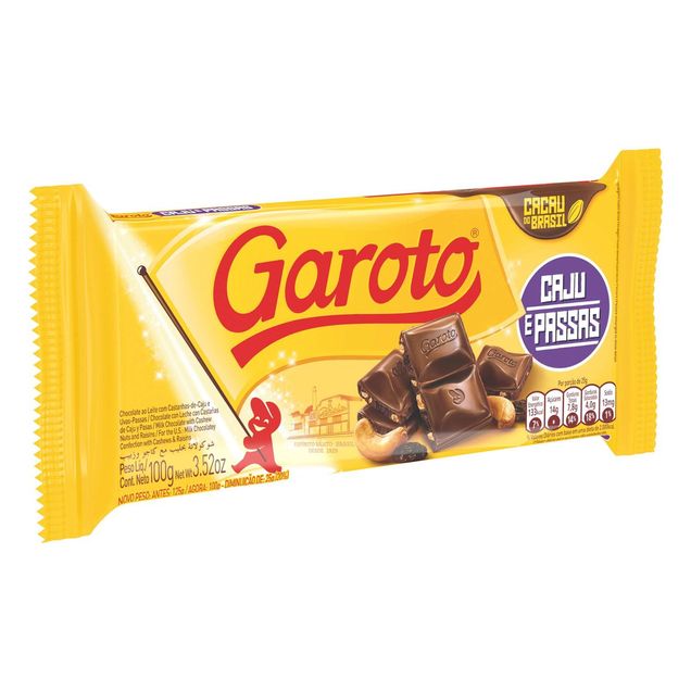 Chocolate Garoto Cajú Passas 100g Farmacia Indiana