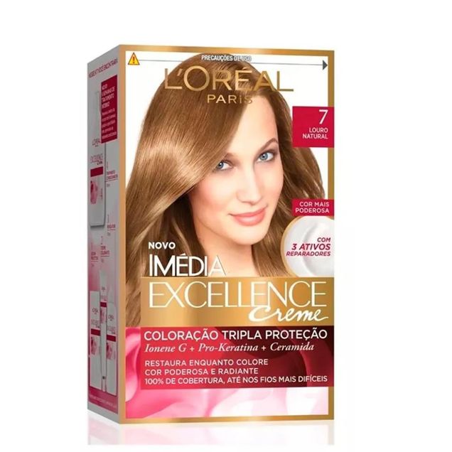 Kit Tintura Imédia Excellence L'Oréal Louro Natural 7 — foto 2