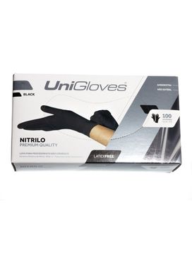 Luva-Nitrilica-Unigloves-PP-Preto-sem-Po-100-Unidades