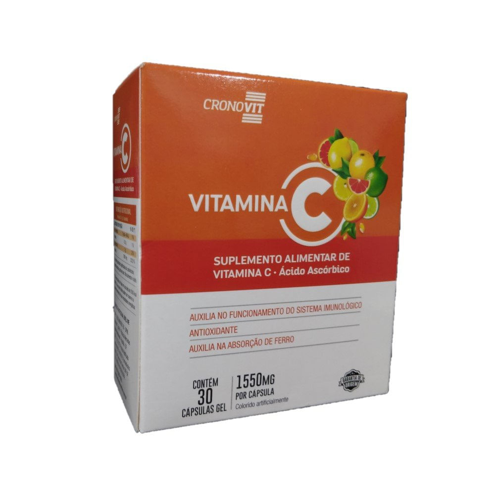 Vitamina C Cronovit Caixa Com 30 Cápsulas Em Gel