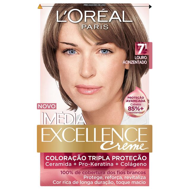 Tintura Loreal Imédia Excellence 7.1 - Louro Acinzentado — foto 2