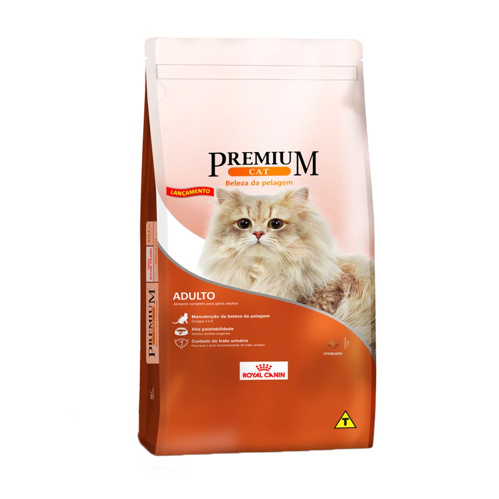 Ração Gato Royal Canin Premium Cat Beleza da Pelagem Adulto 10,1Kg