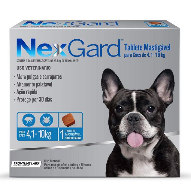 Antipulgas para Cães NexGard 4,1-10 kg 1 tablete