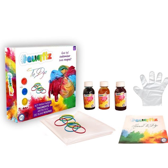 Kit Tie Dye I9 Brinquedos #Euqfiz 3 tintas