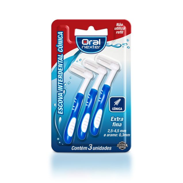 Escova interdental Cônica Extrafina Oral Nexter 3 Unidades