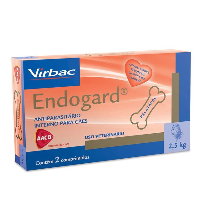 Vermífugo Virbac Cães até 2,5kg 2 comprimidos
