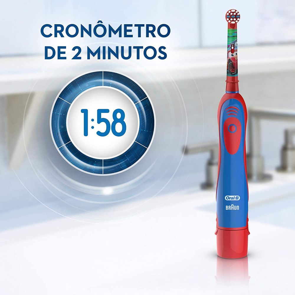 Refil Escova Dental Elétrica Infantil Oral B Baterry Kids Carros ...