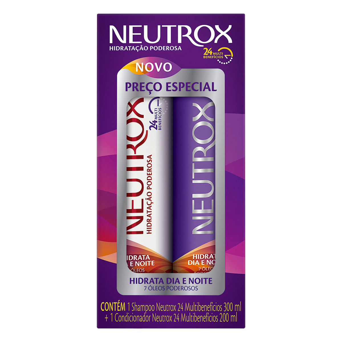 Neutrox Kit 24 Multibeneficios Shampoo 300ml + Condicionador  200ml 500 Ml X 1