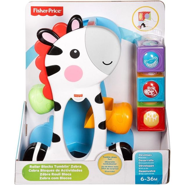 Blocos Surpresa FISHER PRICE com Zebra 4 peças