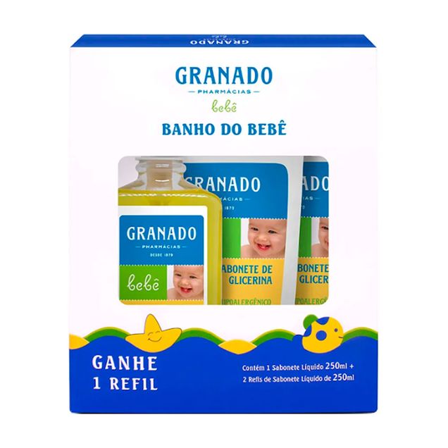 Sabonete Líquido Bebê Granado Glicerina 250ml + Refil 250ml 2 Unidades
