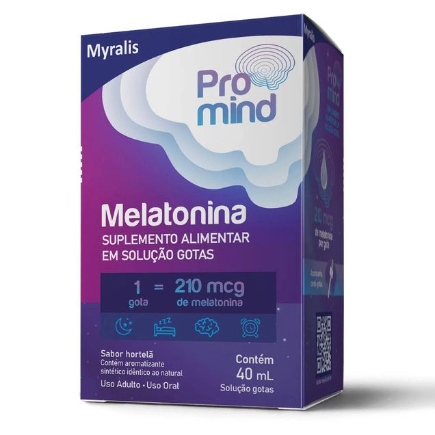 Promind Melatonina Gotas Hortelã 40ml - Farmacia Indiana