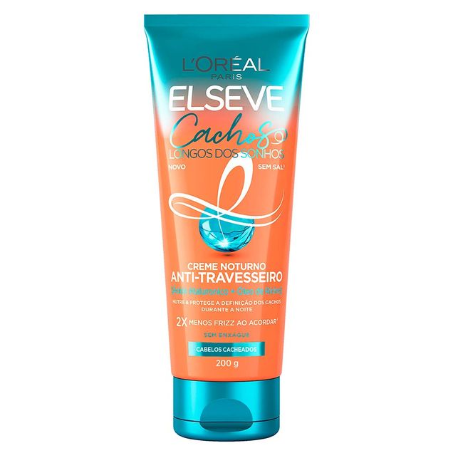 Creme Noturno Anti-Travesseiro Elseve Cachos Longos dos Sonhos 200ml