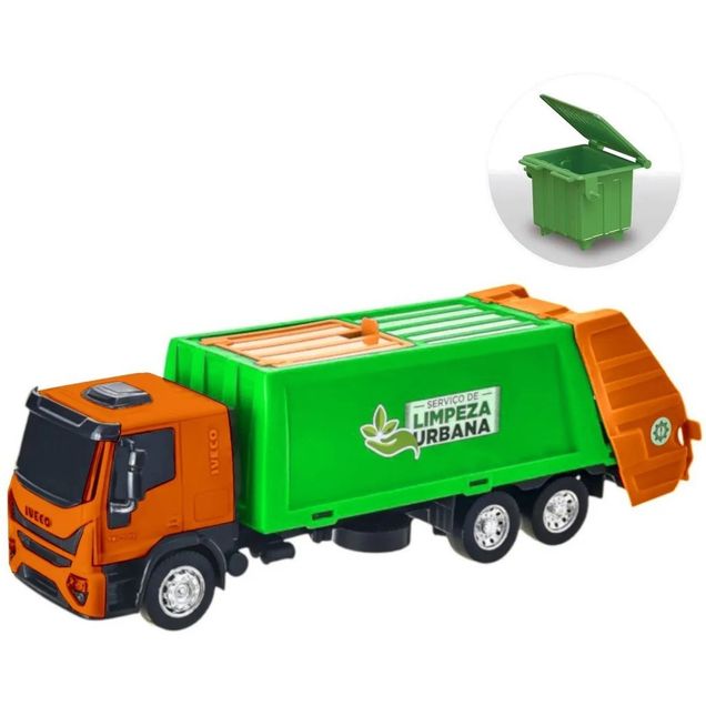 Brinquedo Caminhão USUAL PLASTIC Tector Coletor Iveco 1 unidade