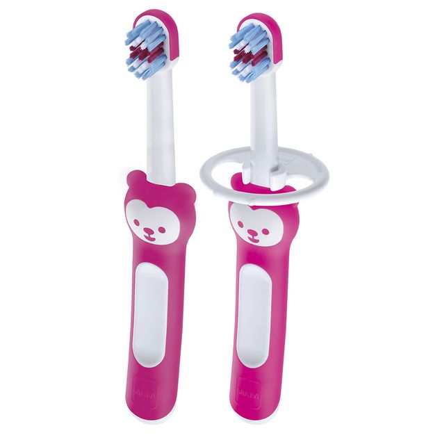 Escova Infantil Mam Baby's Brush Rosa MAM BABYS a partir de 6 meses 2 Unidades