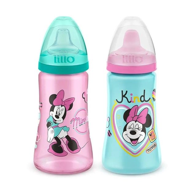Copo Infantil Colors Disney Minnie LILLO a partir de 6 meses 2x300ml