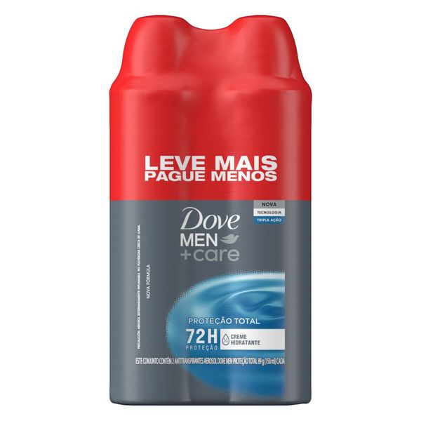 Desodorante Aerosol Dove Men+Care Proteção Total 150ml 2 Unidades