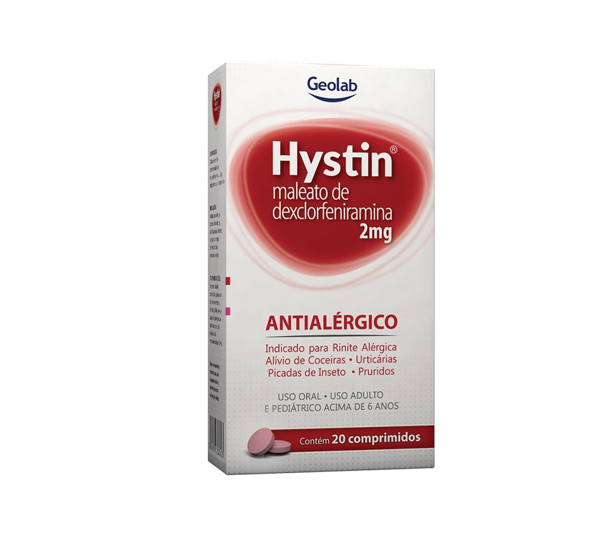 Hystin 2mg Geolab 20 Comprimidos