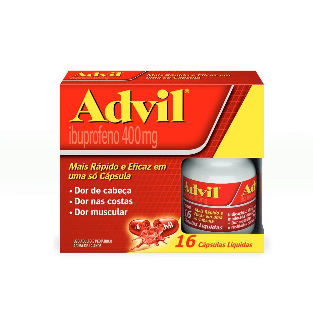 Advil 400 Mg Cap Mole Ct Bl Al Plas Trans X 16 **