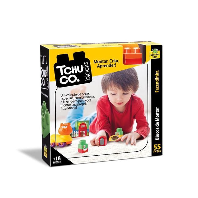 Brinquedo Samba Toys Tchuco blocks Fazendinha