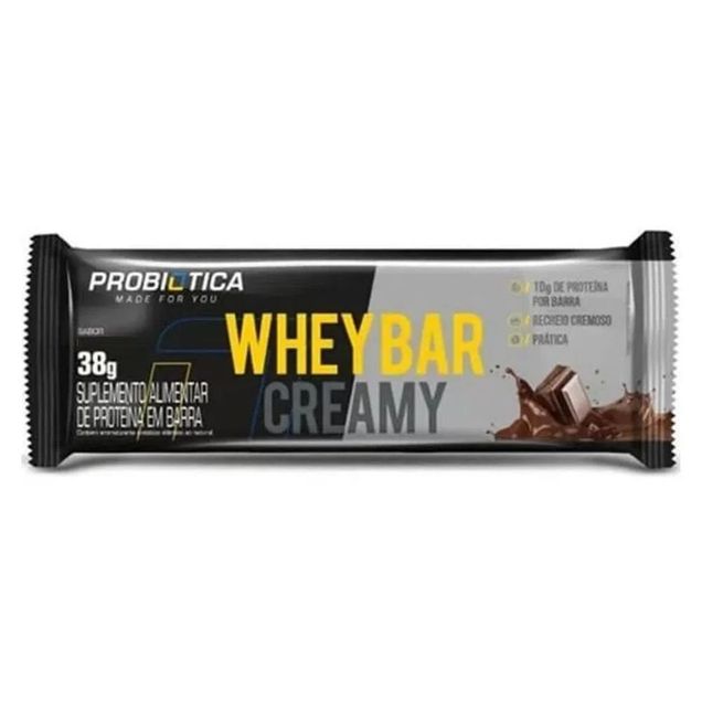 Whey Bar Cream Chocolate 38g Probiótica 1 Unidade