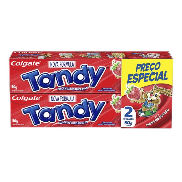 Creme Dental Infantil Tandy Colgate Morango 2 Unidades 50g