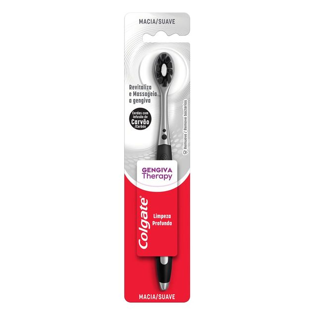 Escova de Dente Gengiva Therapy Carvão Suave e Macia Colgate 1 Unidade