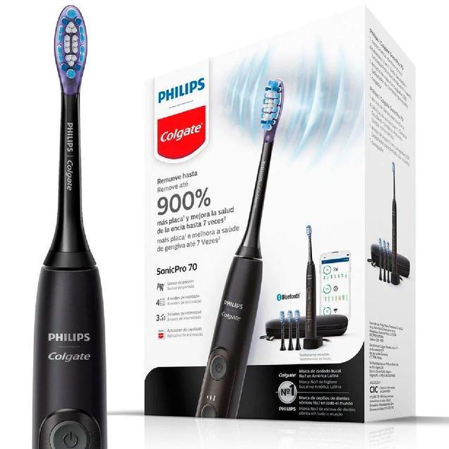 Escova de Dente Elétrica Colgate Sonic Pro 70 Adulto 1un + 3 refis