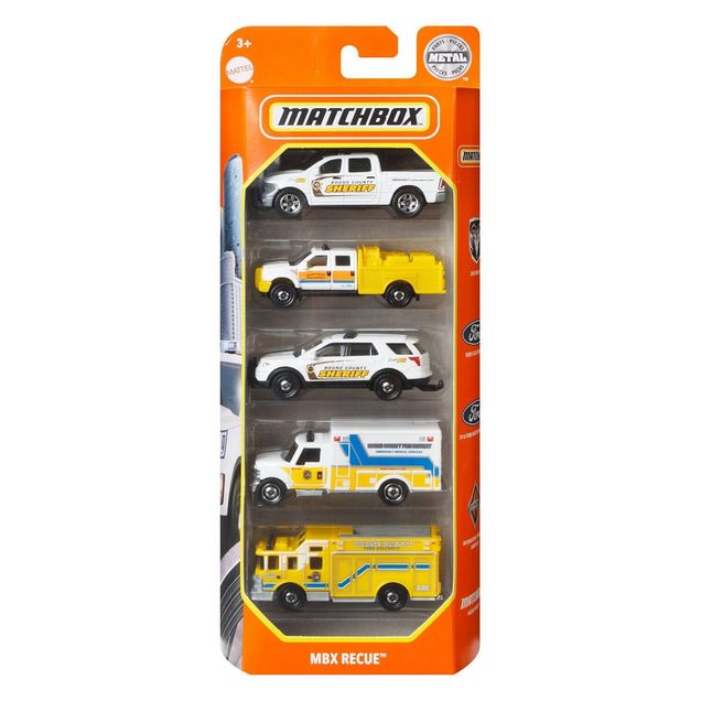 Carro Matchbox Mattel Sortidos 1:64 5 unidades