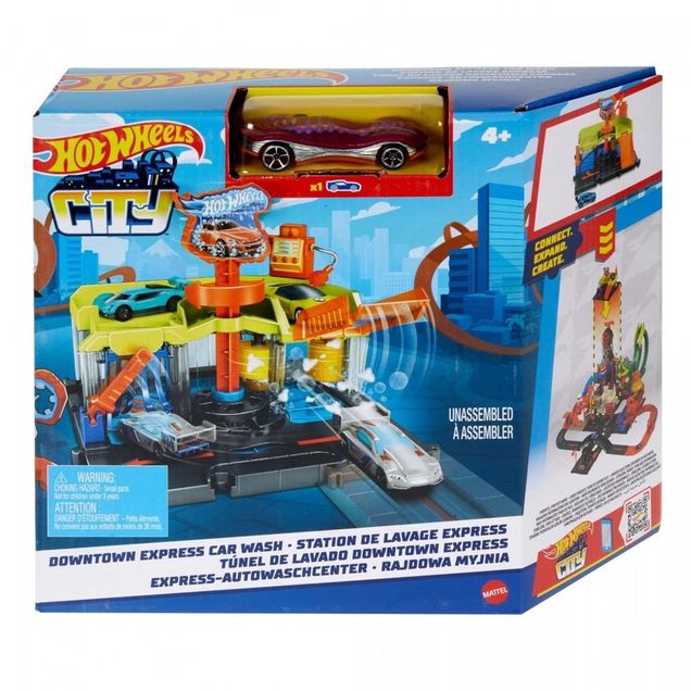 Brinquedo Hot Wheels Pista Downtown Express Car Wash 1 unidade