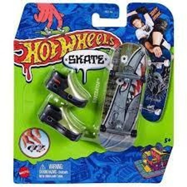 Skate de dedo Hot Wheels HGT46 Azul com Tênis Removíveis 1 unidade