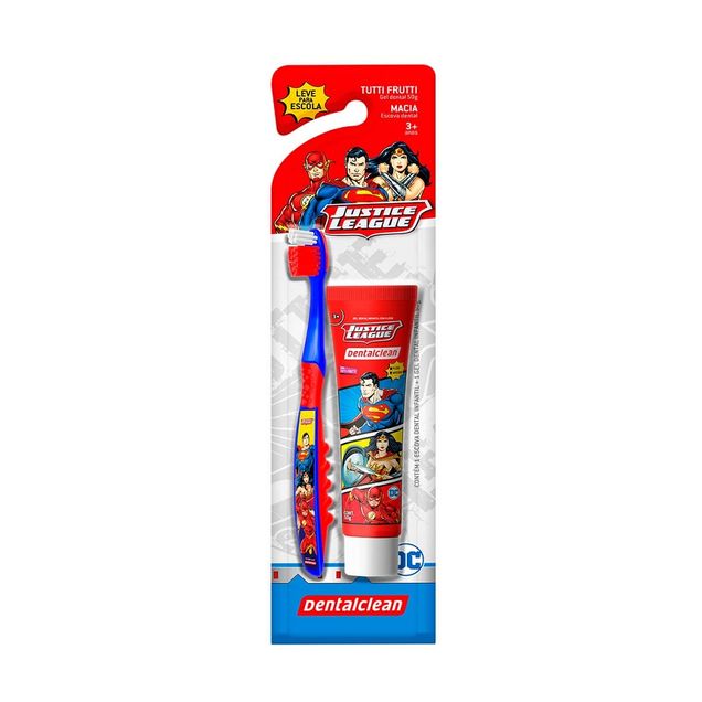 Escova Dental Infantil Cerdas Macias Dentalclean Gel 50g