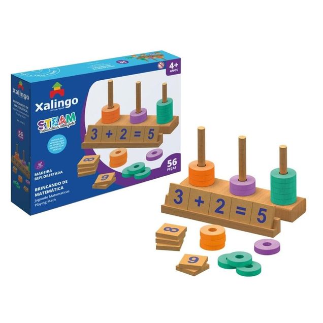 Brinquedo Steam Quebra-Cabeça Xalimgo Brincando de Matemática