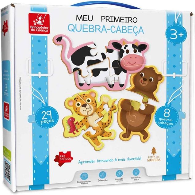 Brinquedo Eireli Meu Primeiro Quebra-cabeça 3-5 anos 29 peças