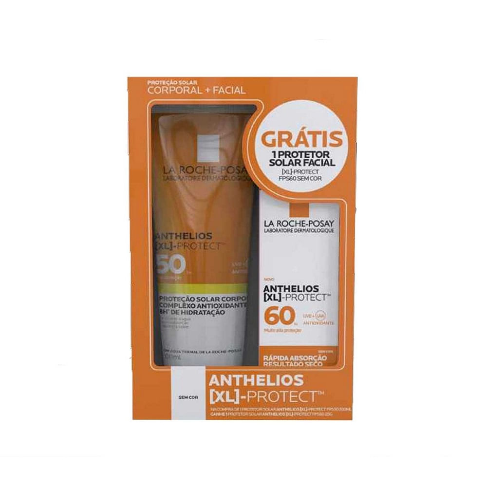 Anthelios Kit Fluido Xl Protect Fps50 200ml+xl Protect Face Sem Cor Fps60 25g X 1