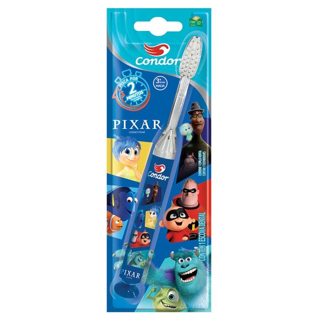 Escova Dental Infantil Condor Pixar Com Led Macia