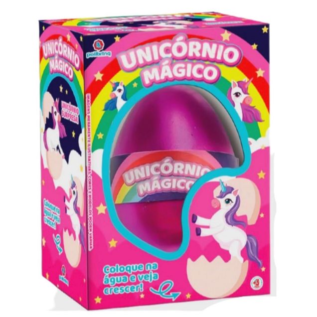 Brinquedo Ovo Surpresa Polibrinq Unicórnio Mágico 1 unidade