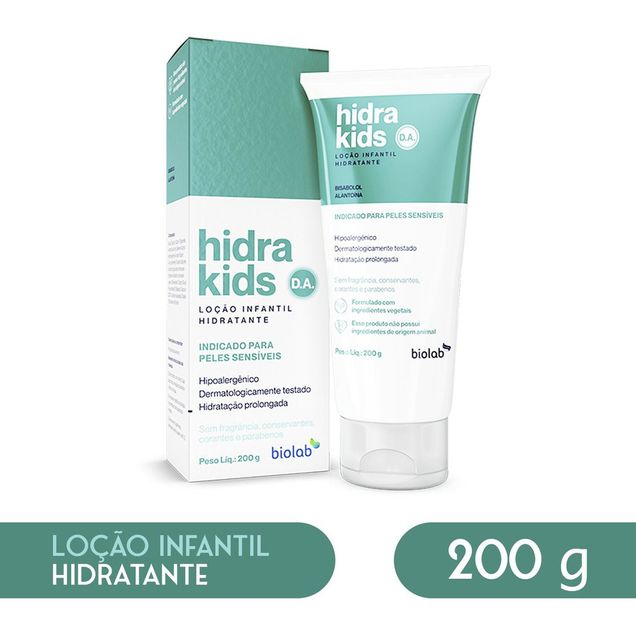 Loção Hidratante Infantil Hidra Kids HIDRAKIDS D.A. Pele Sensível 200g